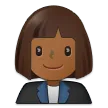 woman office worker: medium-dark skin tone untuk platform Samsung