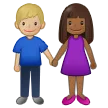 Samsung dla platformy woman and man holding hands: medium-dark skin tone, medium-light skin tone