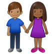 woman and man holding hands: medium-dark skin tone, medium skin tone για την πλατφόρμα Samsung