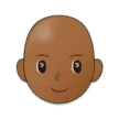 Samsung platformu için woman: medium-dark skin tone, bald