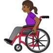woman in manual wheelchair: medium-dark skin tone til Samsung platform