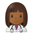 woman health worker: medium-dark skin tone for Samsung platform