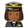 woman pilot: medium-dark skin tone pentru platforma Samsung