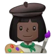 woman artist: dark skin tone untuk platform Samsung