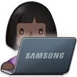 Samsung platformu için woman technologist: dark skin tone
