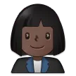 woman office worker: dark skin tone untuk platform Samsung