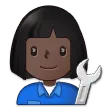 woman mechanic: dark skin tone til Samsung platform