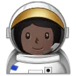 woman astronaut: dark skin tone สำหรับแพลตฟอร์ม Samsung