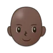 Samsung platformu için woman: dark skin tone, bald