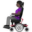 woman in motorized wheelchair: dark skin tone สำหรับแพลตฟอร์ม Samsung