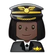 woman pilot: dark skin tone pentru platforma Samsung
