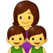 Samsung 平台中的 family: woman, boy, boy