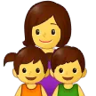 Samsung 平台中的 family: woman, girl, boy