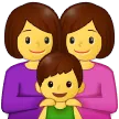 family: woman, woman, boy para a plataforma Samsung