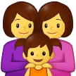 family: woman, woman, girl para la plataforma Samsung