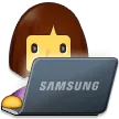 woman technologist para la plataforma Samsung