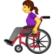 Samsung dla platformy woman in manual wheelchair