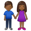 woman and man holding hands: medium-dark skin tone per la piattaforma Samsung