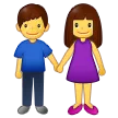 woman and man holding hands for Samsung platform