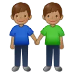 men holding hands: medium skin tone untuk platform Samsung