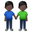 men holding hands: dark skin tone per la piattaforma Samsung