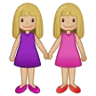 women holding hands: medium-light skin tone per la piattaforma Samsung