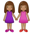 women holding hands: medium skin tone untuk platform Samsung