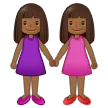 women holding hands: medium-dark skin tone สำหรับแพลตฟอร์ม Samsung