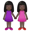 women holding hands: dark skin tone für Samsung Plattform