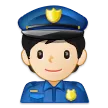 police officer: light skin tone สำหรับแพลตฟอร์ม Samsung