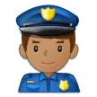 man police officer: medium skin tone per la piattaforma Samsung