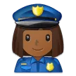Samsung platformu için woman police officer: medium-dark skin tone