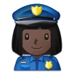 Samsung platformu için woman police officer: dark skin tone