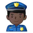 man police officer: dark skin tone til Samsung platform
