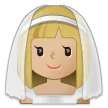woman with veil: medium-light skin tone pentru platforma Samsung