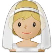 person with veil: medium-light skin tone per la piattaforma Samsung