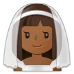 woman with veil: medium-dark skin tone para a plataforma Samsung