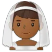 man with veil: medium-dark skin tone für Samsung Plattform