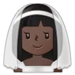 Samsungプラットフォームのwoman with veil: dark skin tone