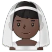 man with veil: dark skin tone for Samsung platform