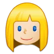 woman: light skin tone, blond hair für Samsung Plattform
