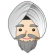man wearing turban: light skin tone til Samsung platform