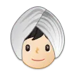 person wearing turban: light skin tone สำหรับแพลตฟอร์ม Samsung