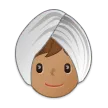 person wearing turban: medium skin tone สำหรับแพลตฟอร์ม Samsung