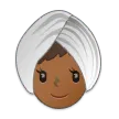 Samsung platformu için woman wearing turban: medium-dark skin tone