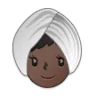 woman wearing turban: dark skin tone لمنصة Samsung