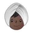 person wearing turban: dark skin tone per la piattaforma Samsung