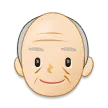 old man: light skin tone per la piattaforma Samsung