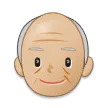 Samsung 플랫폼을 위한 old man: medium-light skin tone