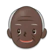 old man: dark skin tone สำหรับแพลตฟอร์ม Samsung